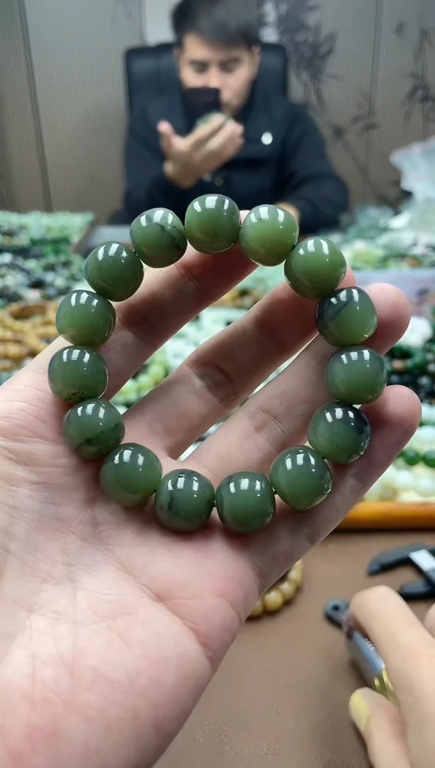 未镶嵌手串和田玉枫*楼花土沟14老型