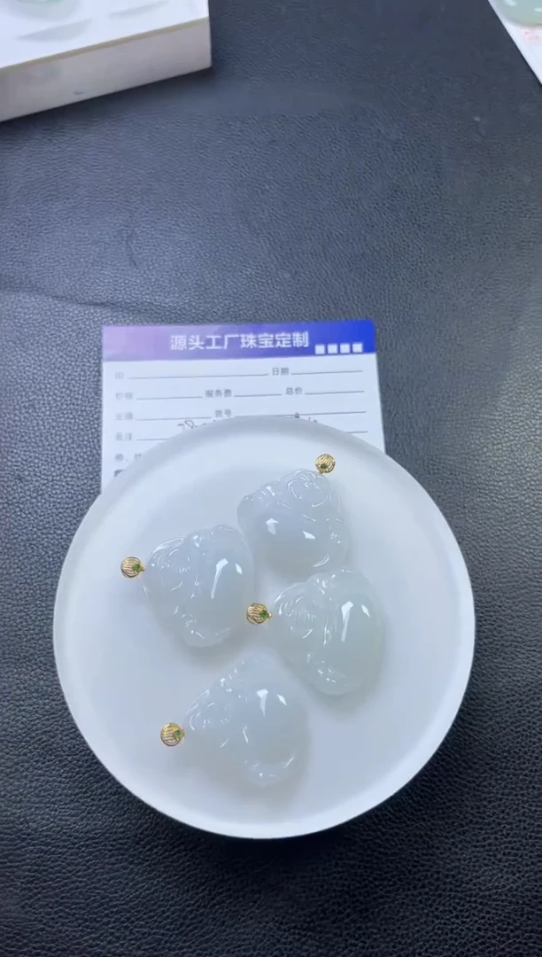 【闪购商品】翡翠挂件18K金镶嵌PQGJ739配链佛公多样性发一件