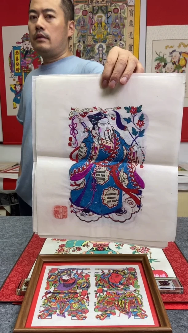 秋*年画社八仙老画手工制作精品