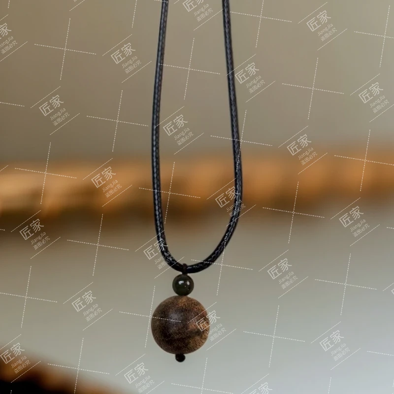 增香沉香木质z黄金瞳蕾蕾BQ1.4+单颗锁骨链（纹理随机）
