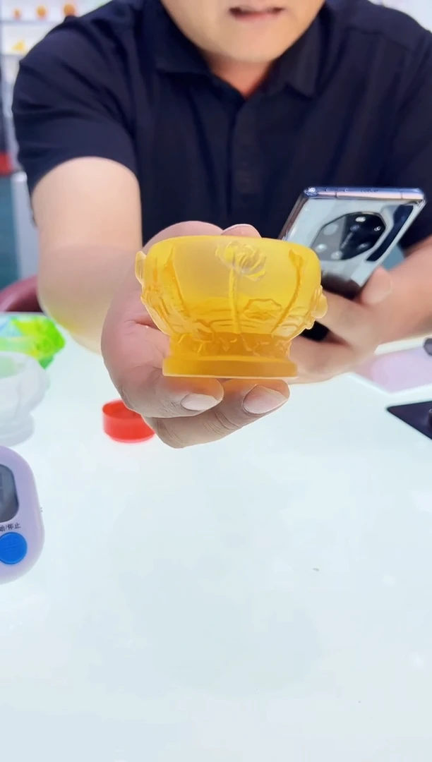 【闪购商品】泥塑古法琉璃烛台摆件