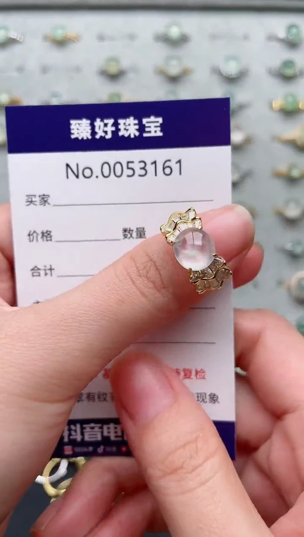 翡翠戒指银S925镶嵌.