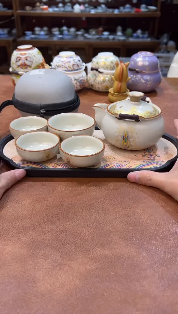 真的很便宜会开片的旅行茶具