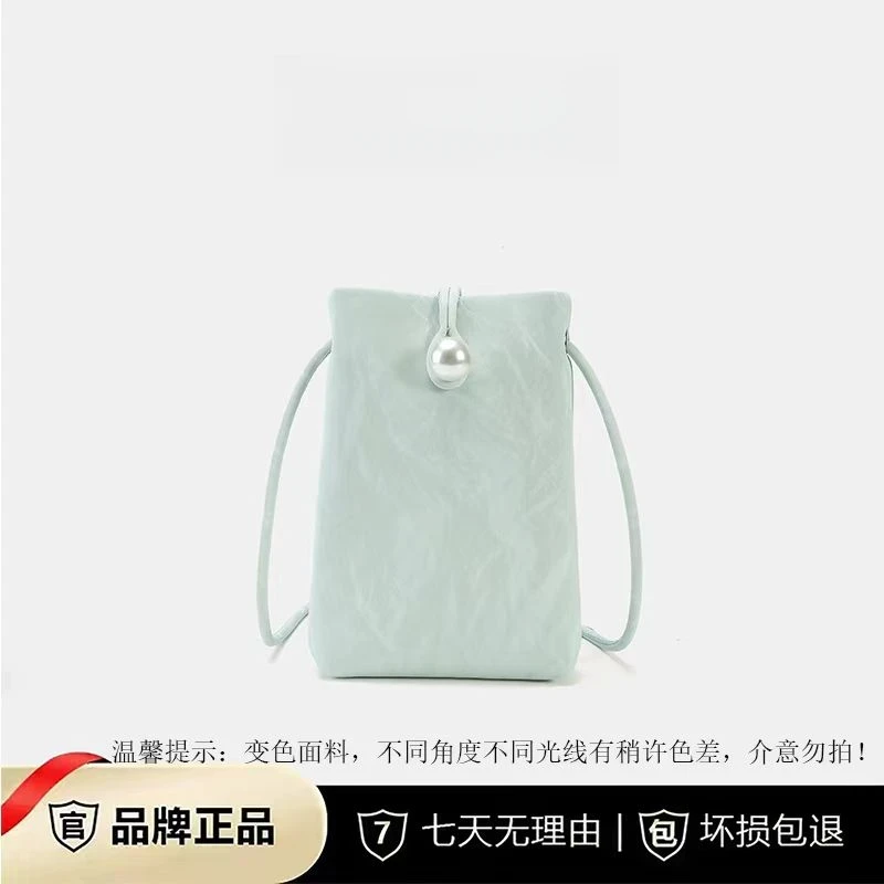 斜挎包夏季春夏小包包单肩斜跨手机包纯色简约韩版休闲绿色女士