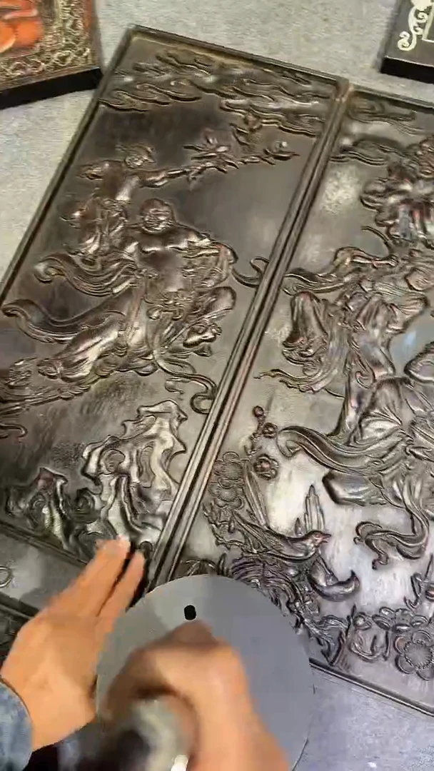 香榧木紫檀拆件雕刻板以直播间实物为准微瑕老物件