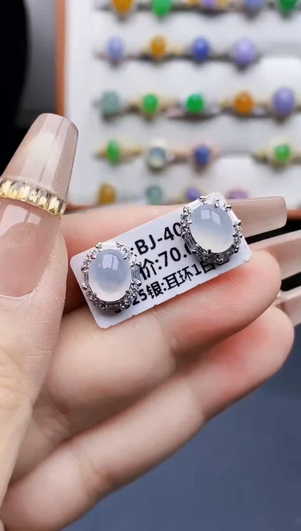 银S925镶嵌戒指翡翠3422