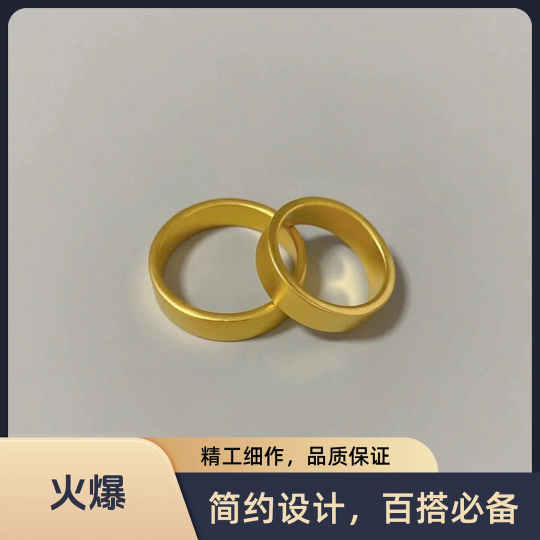 合金戒指 合金戒指5mm古法平安无事指环磨砂小众情侣