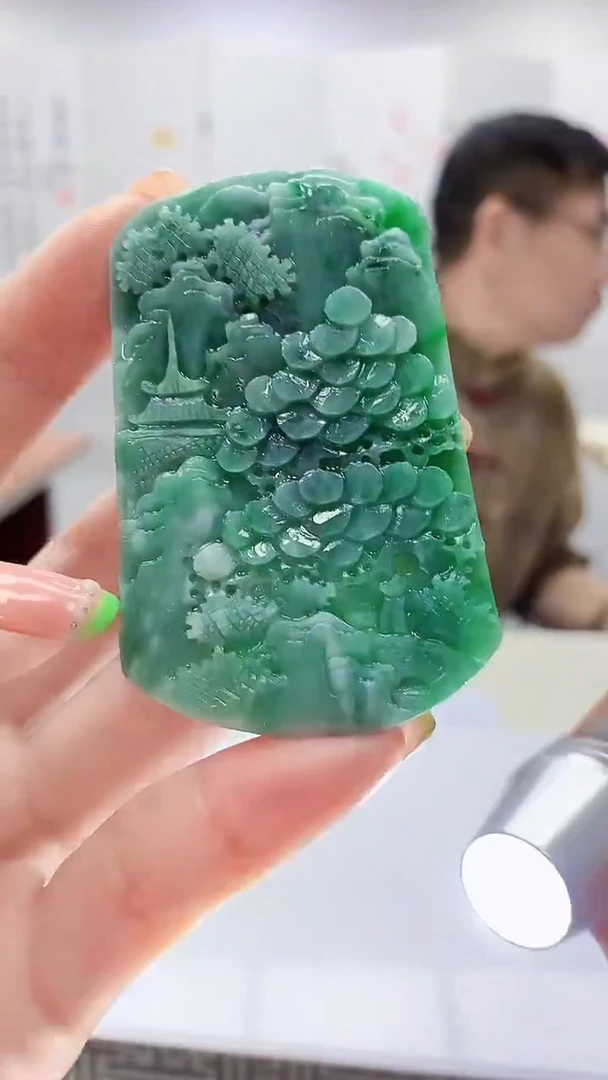 未镶嵌定制翡翠5153ry-毛货挂件1108