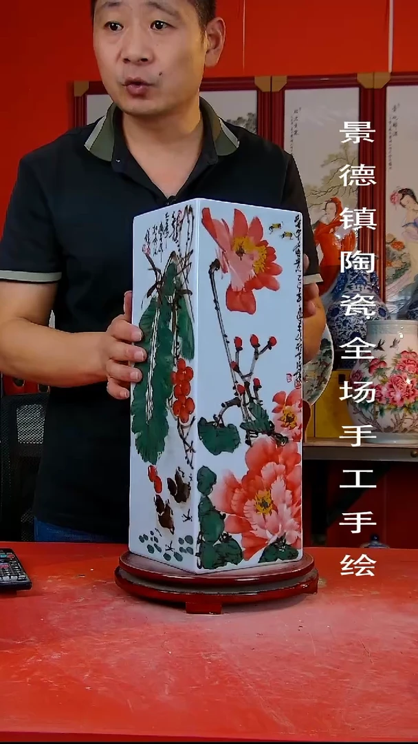摆件手景德镇陶瓷 全场手工绘