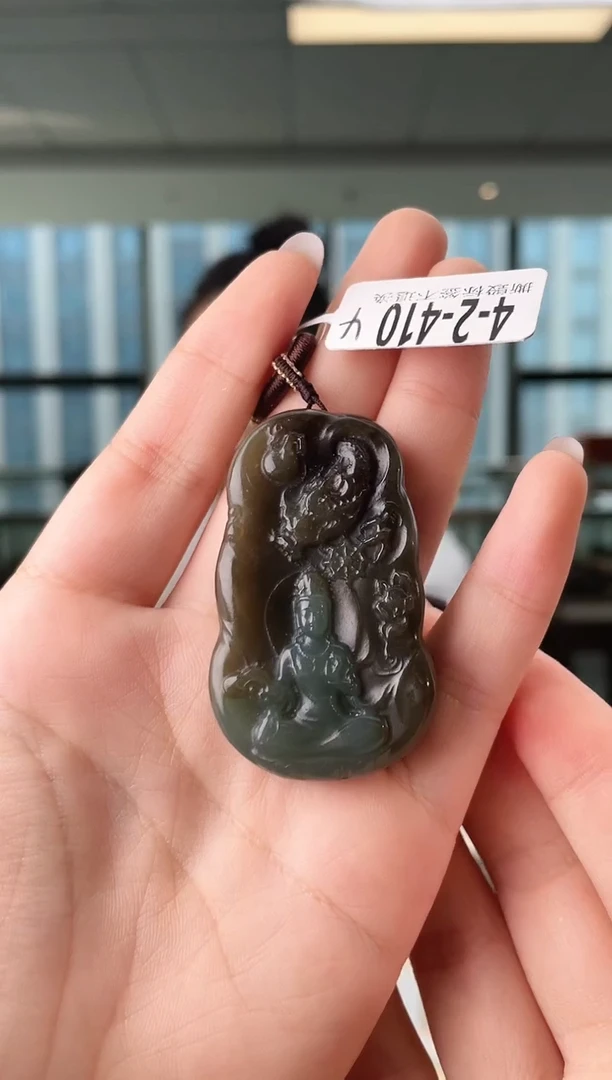 颈饰未镶嵌和田玉观音牌 410