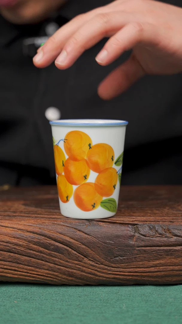 【闪购商品】瓷片5寻一缕瓷香杯釉下手工手绘瓷器