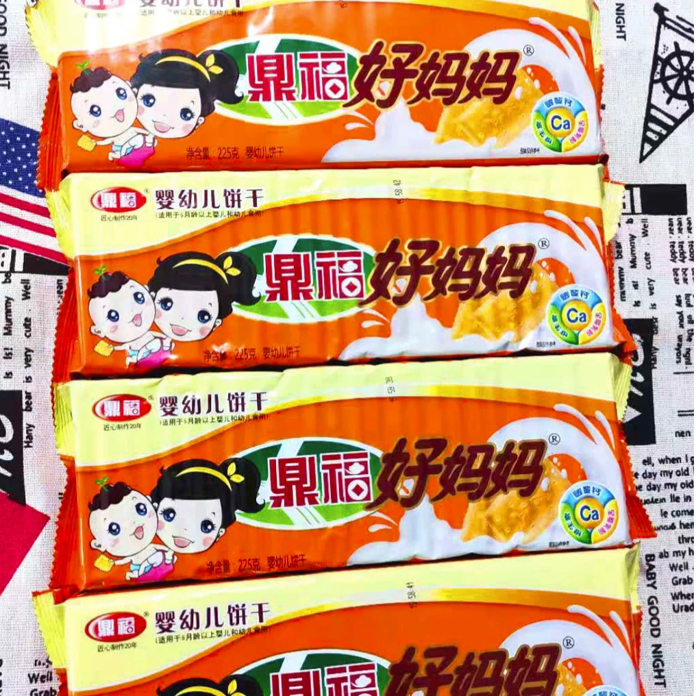 鼎福好妈妈钙奶饼干225g*3包