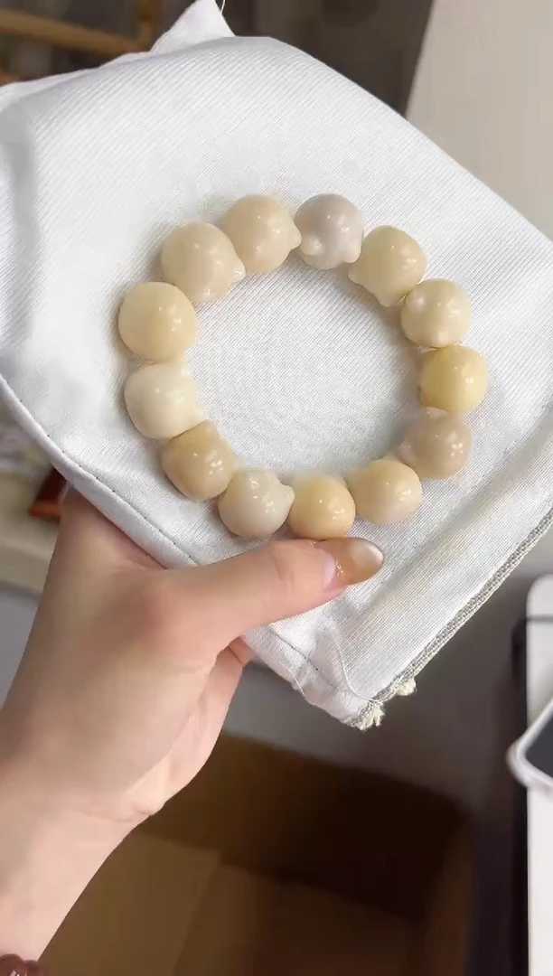 手串菩提根/象牙果沐m30干磨横孔猫猫头18mm手串