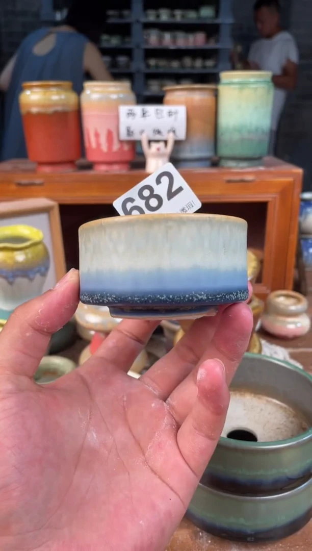 瓷片682知木小芳花盆编号