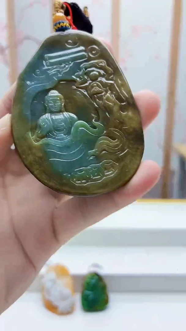 未镶嵌定制翡翠4812bb-毛货挂件17