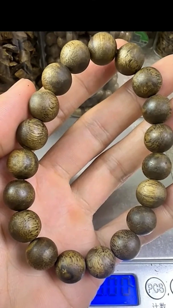 沉香手串种植绿棋沉香1.1单圈9克