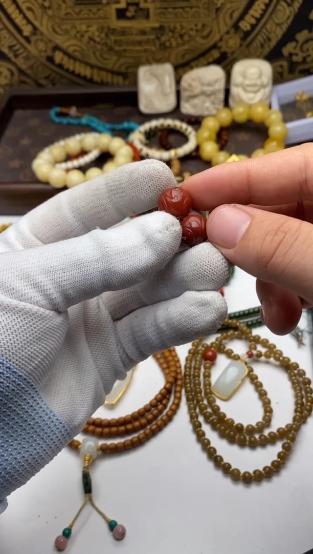 未镶嵌南红玛瑙挂件南红一对