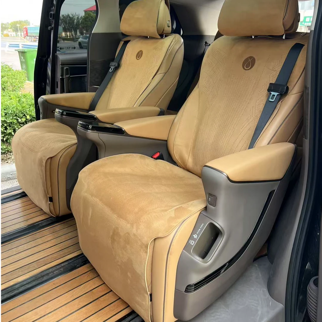 腾势D9专用汽车坐垫四季通用舒适打孔翻毛皮马鞍垫座椅套透气