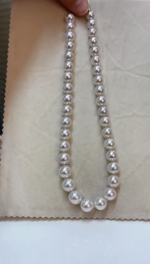 银S925镶嵌颈饰海水珍珠9-11mm