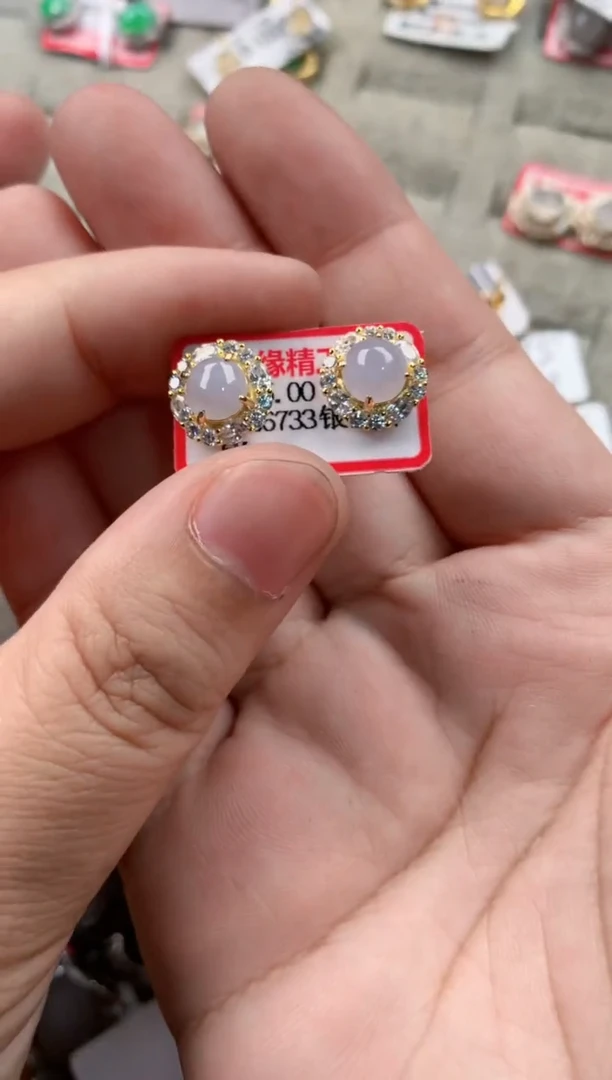 银S925镶嵌戒指翡翠6666  8