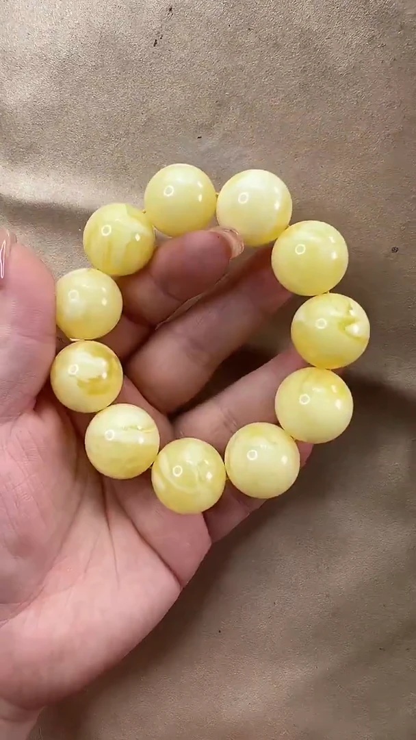 琥珀颈饰未镶嵌手串