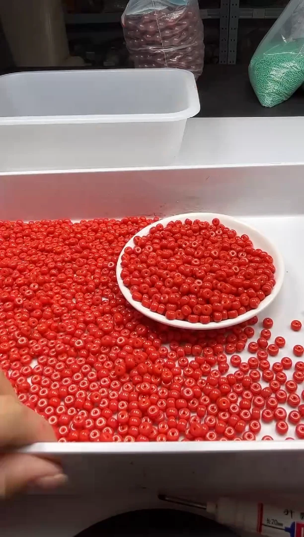 颈饰未镶嵌南红玛瑙W3040南红正柿子红墩墩桶珠6*4mm*40颗