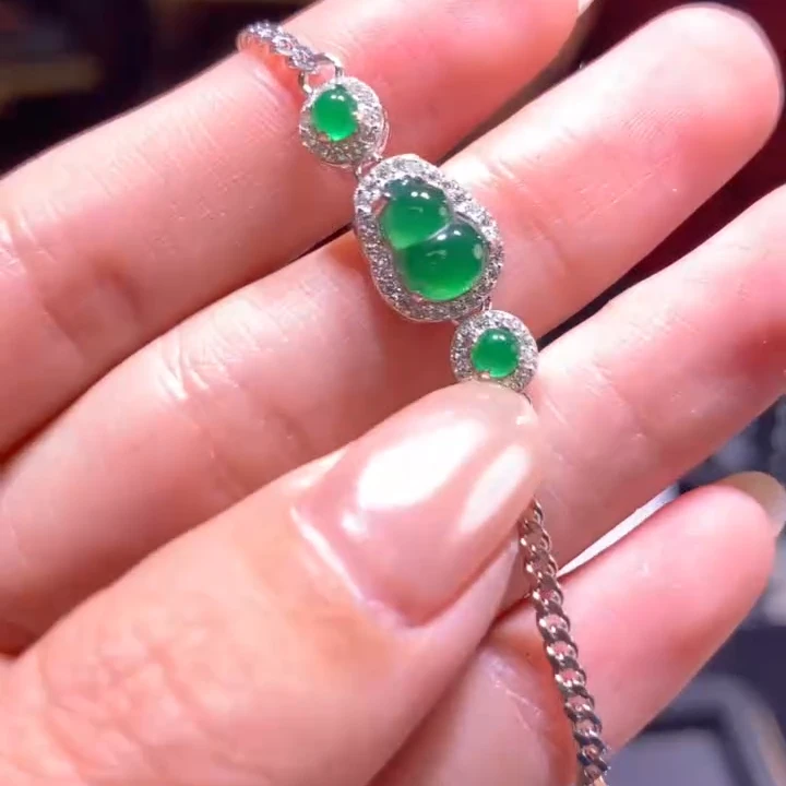 【逍遥】天然A货翡翠葫芦手链*222/268/多样性发/1件