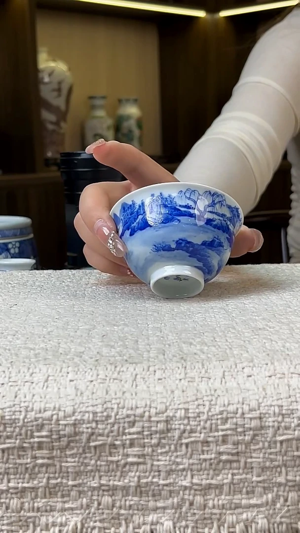 瓷片景德镇毛仔柴窑杯