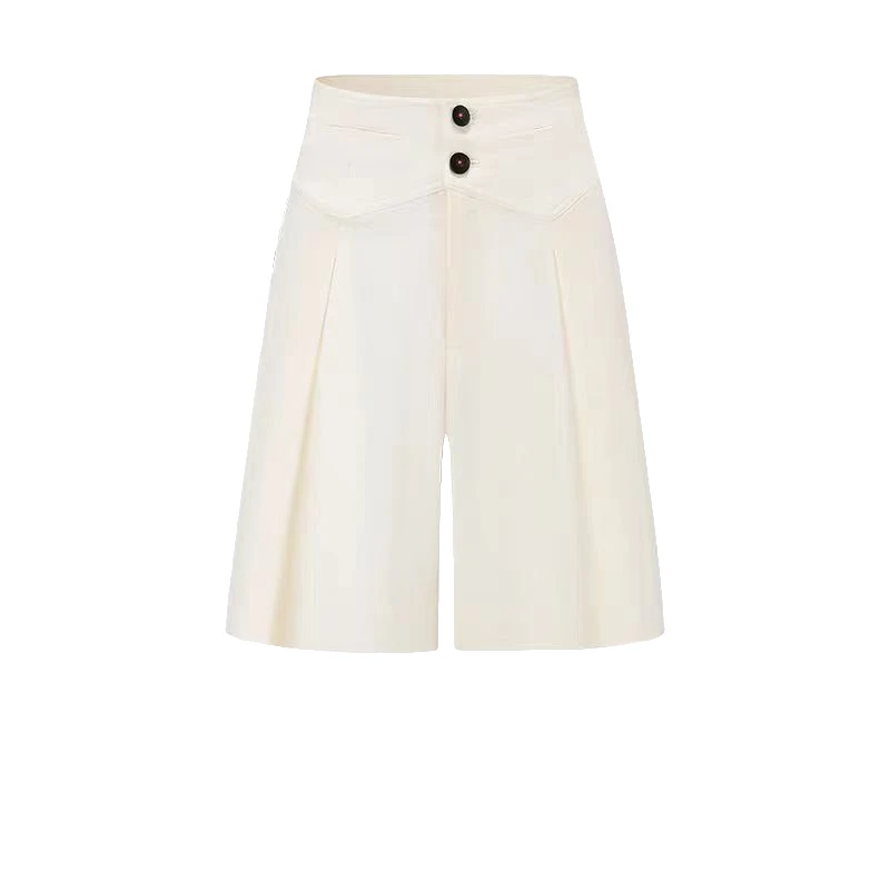 ELVIS.CHEUNG24春夏新品复古马术腰封休闲短裤时尚西装短裤百搭