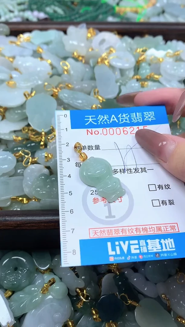 颈饰未镶嵌翡翠净货挂件-6215