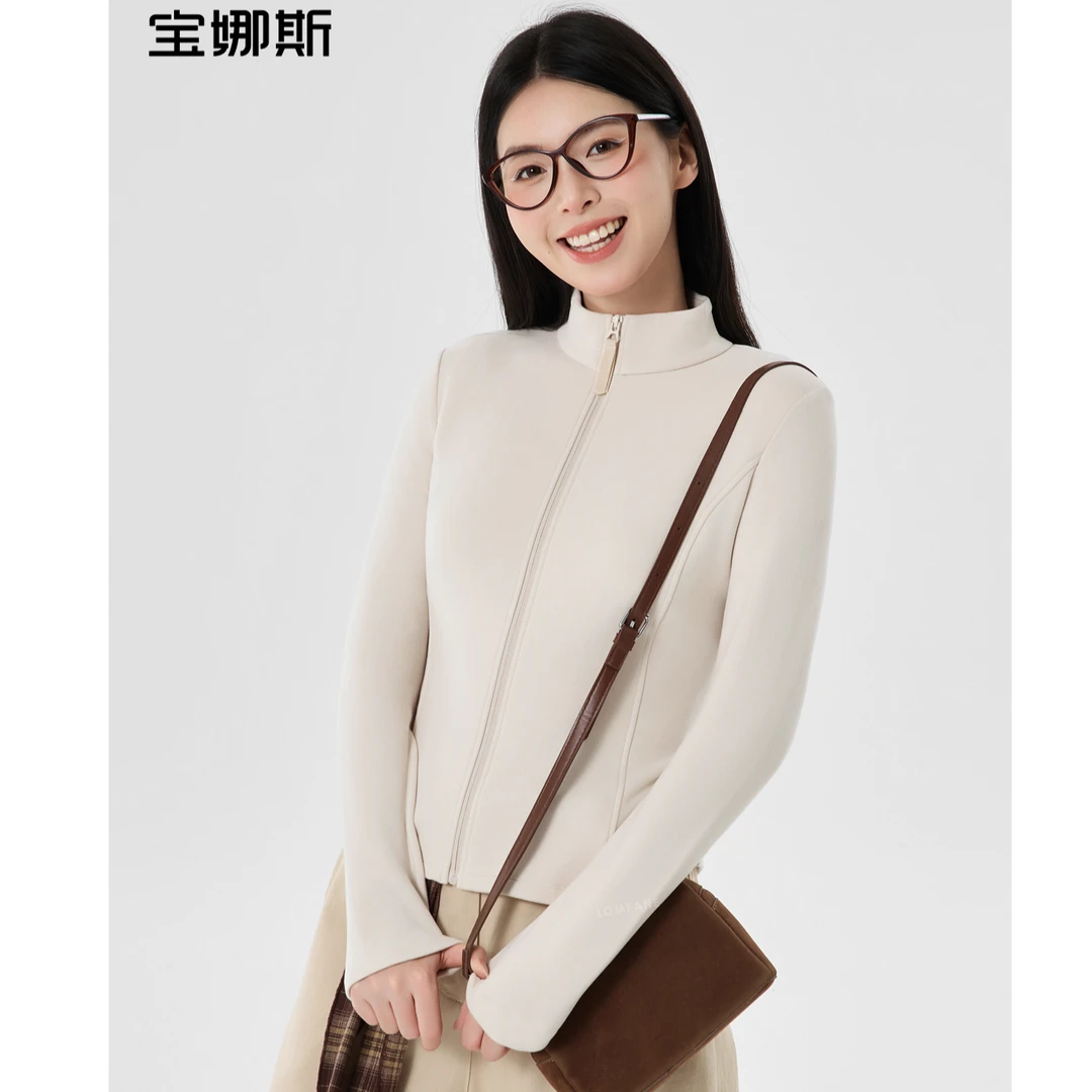 【瑶瑶专属】BONAS/宝娜斯秋冬新款露露小蛮腰无涤外套 6655