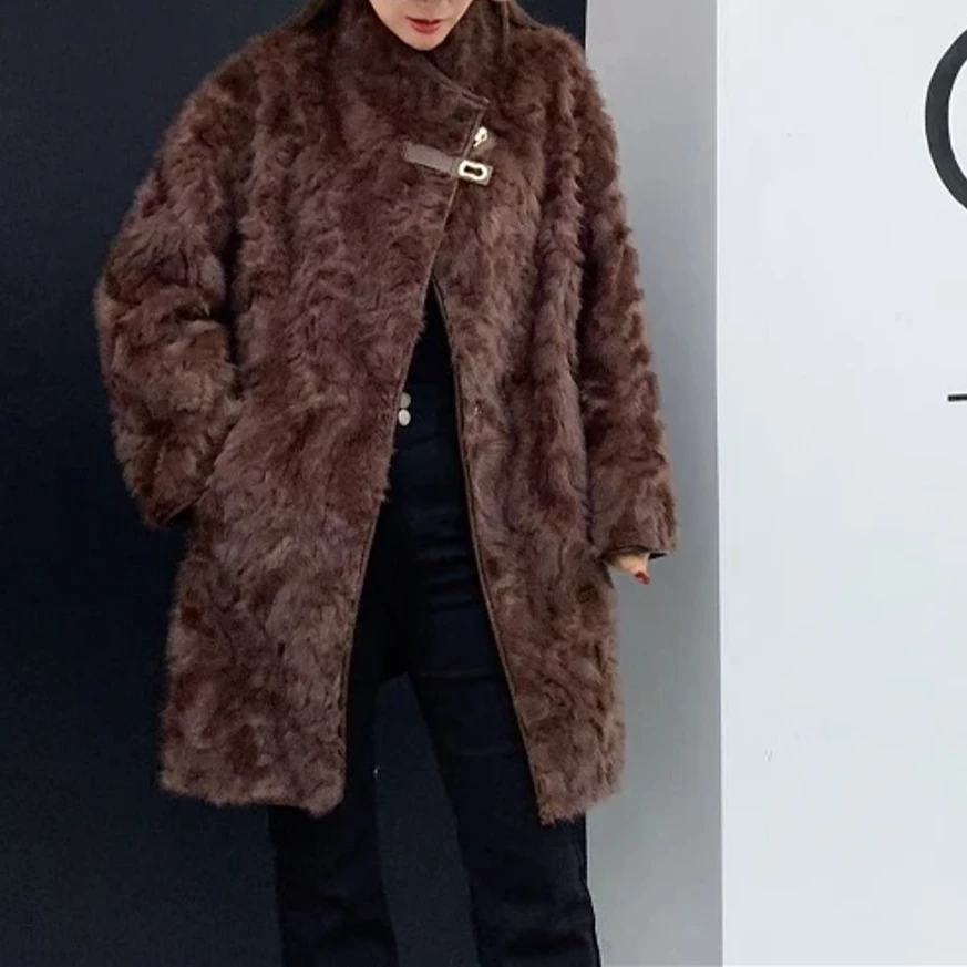 【林林】24秋冬新款双面双穿轻奢草草外套