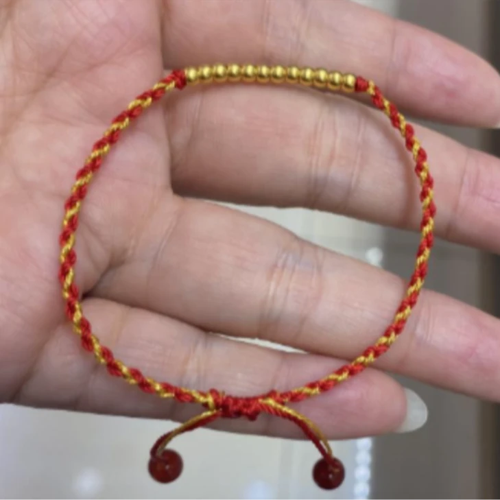 【真爱粉】足金999金珠饰品 经典百搭