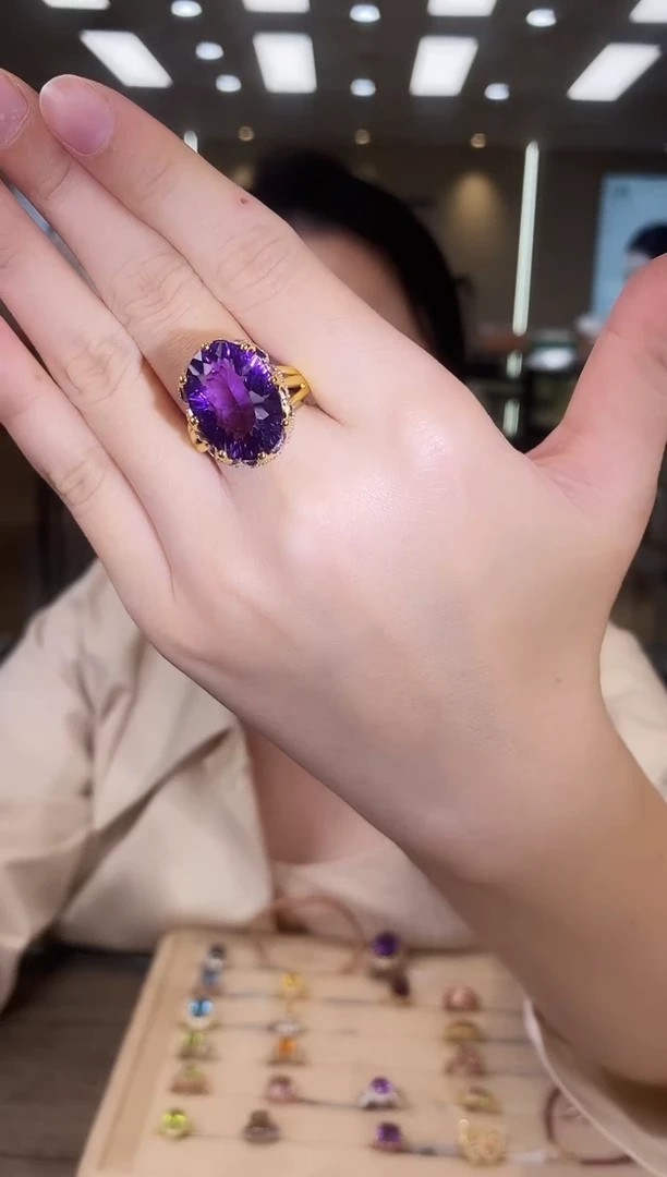 银S925镶嵌戒指水晶09