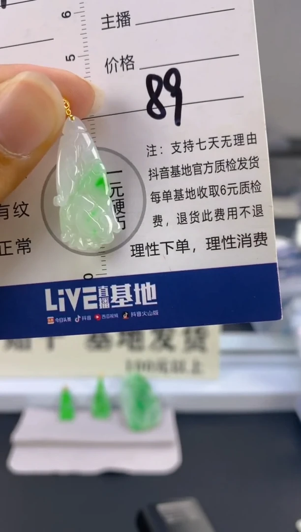 【闪购商品】翡翠颈饰18K金镶嵌天然A货翡翠