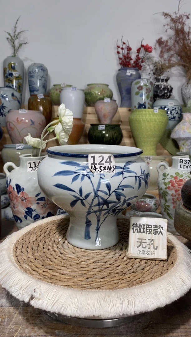 景德镇瓷韵陶瓷花盆   手工制品 完美主义者慎拍 124