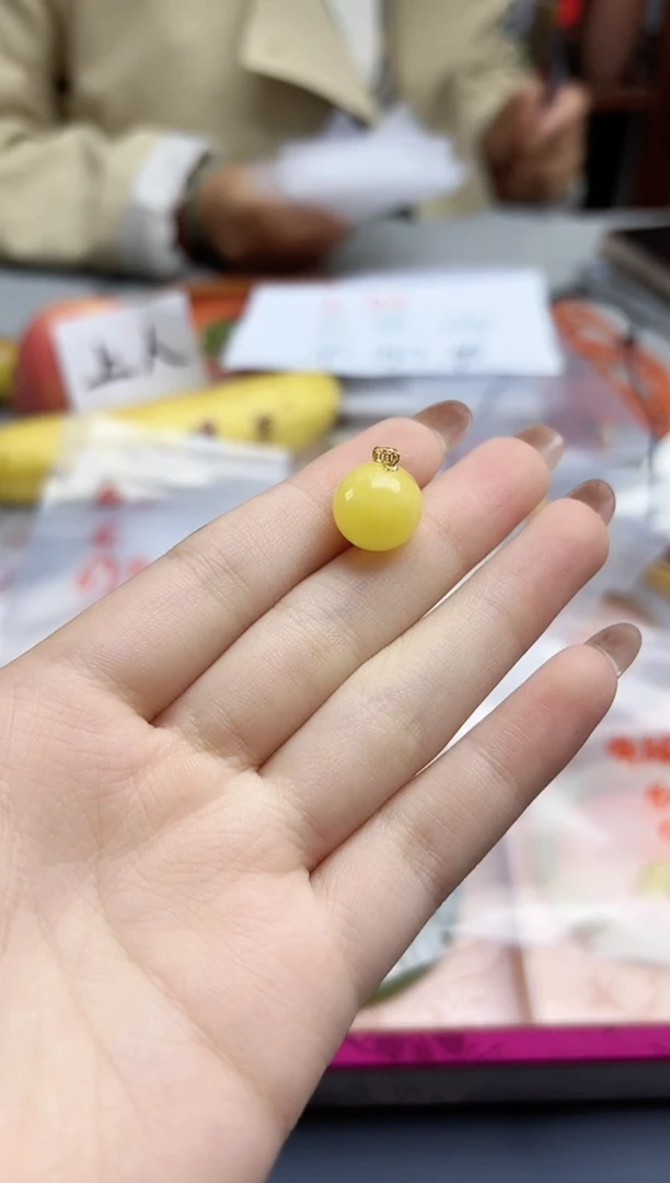 裸石蜜蜡未镶嵌蜜蜡单珠吊坠GW赠链