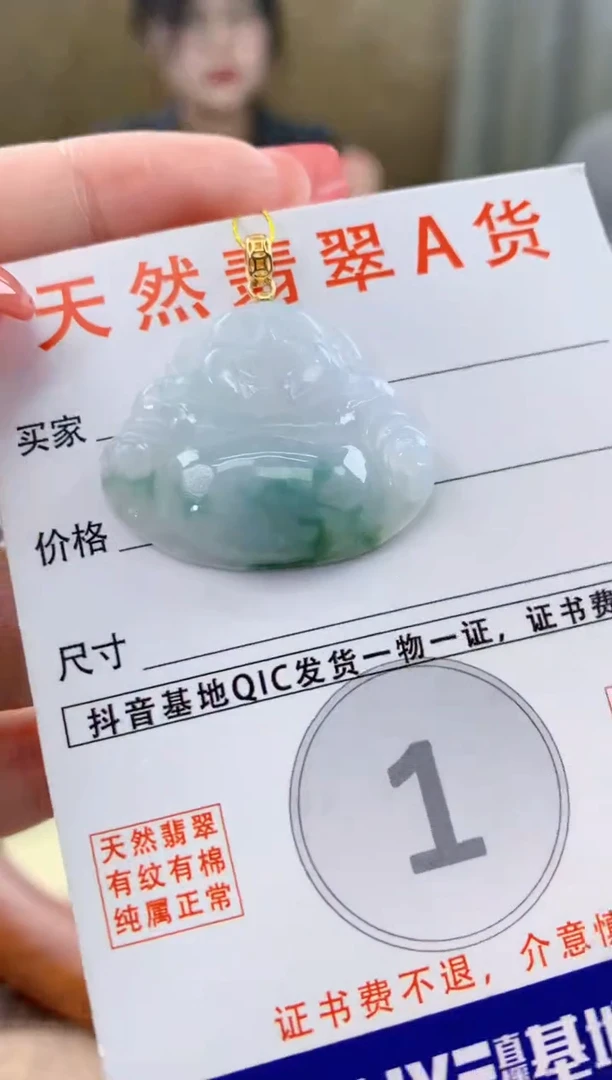 颈饰未镶嵌翡翠天然A货翡翠挂件