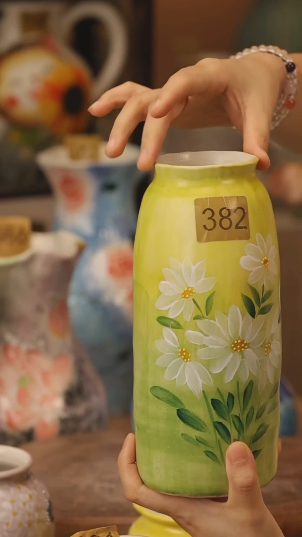 陶瓷382景德镇设计师手作花器摆件侘寂风