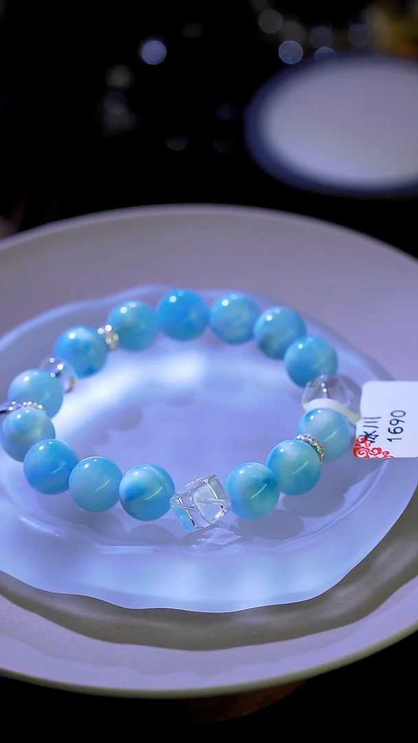 水晶手串银S925镶嵌u*爱有银饰手串