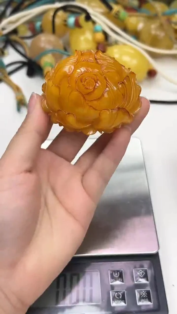 裸石琥珀未镶嵌琥珀蜜蜡吊坠