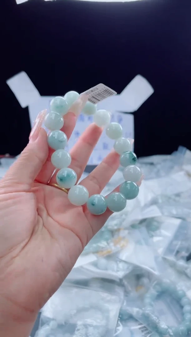 未镶嵌定制翡翠珠串13.7