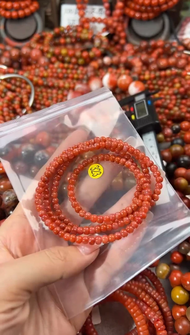 未镶嵌手串南红玛瑙4+