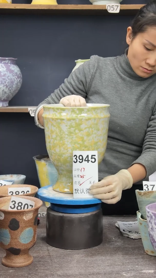 景德镇花盆默认微瑕3945