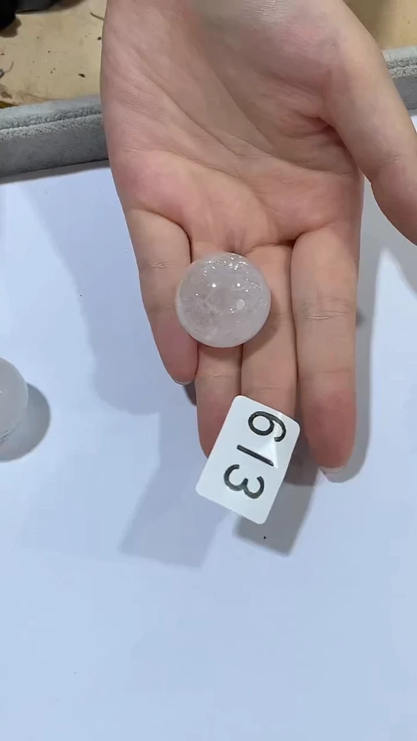 未镶嵌珠宝半成品水晶白阿塞球-613