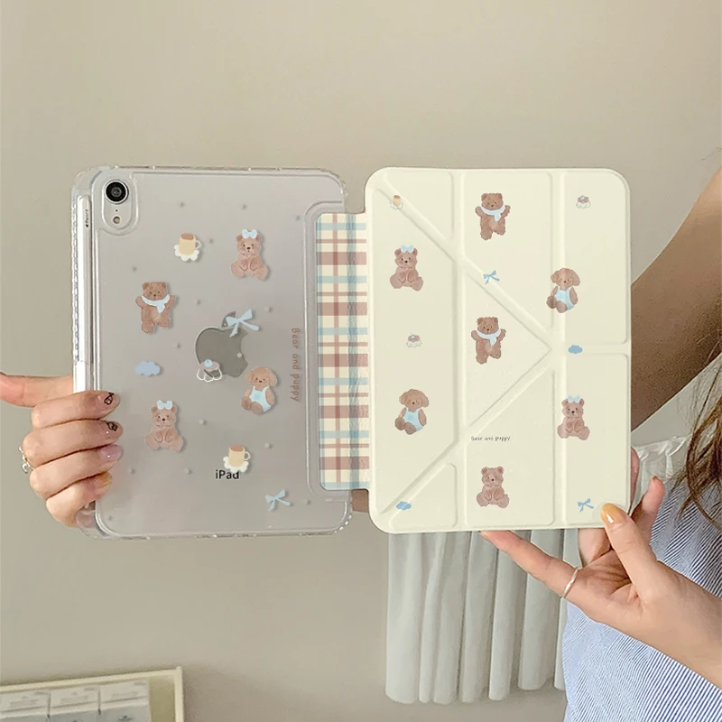 Y折奶黄小熊适用小米Pad7Pro保护套11.2英寸带笔槽小米6Pro平板壳