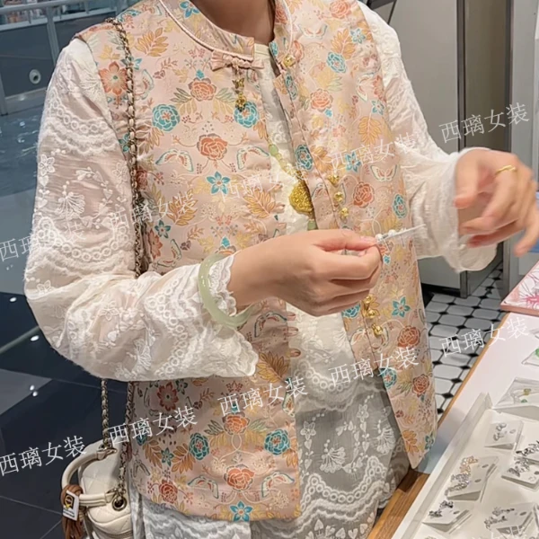 【莫奈花园】双面穿新中式中国风春季气质高级感马甲女坎肩时尚百搭