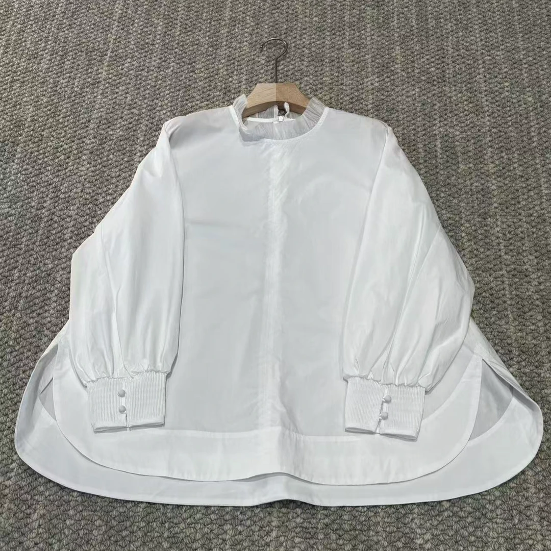 娟娟【花边领】新款休闲百搭宽松长袖T恤TX2509-25691