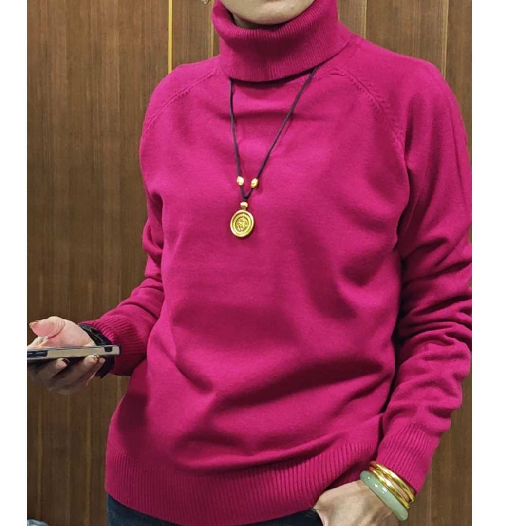 77高领打底衫洋气内搭针织毛衣加厚款