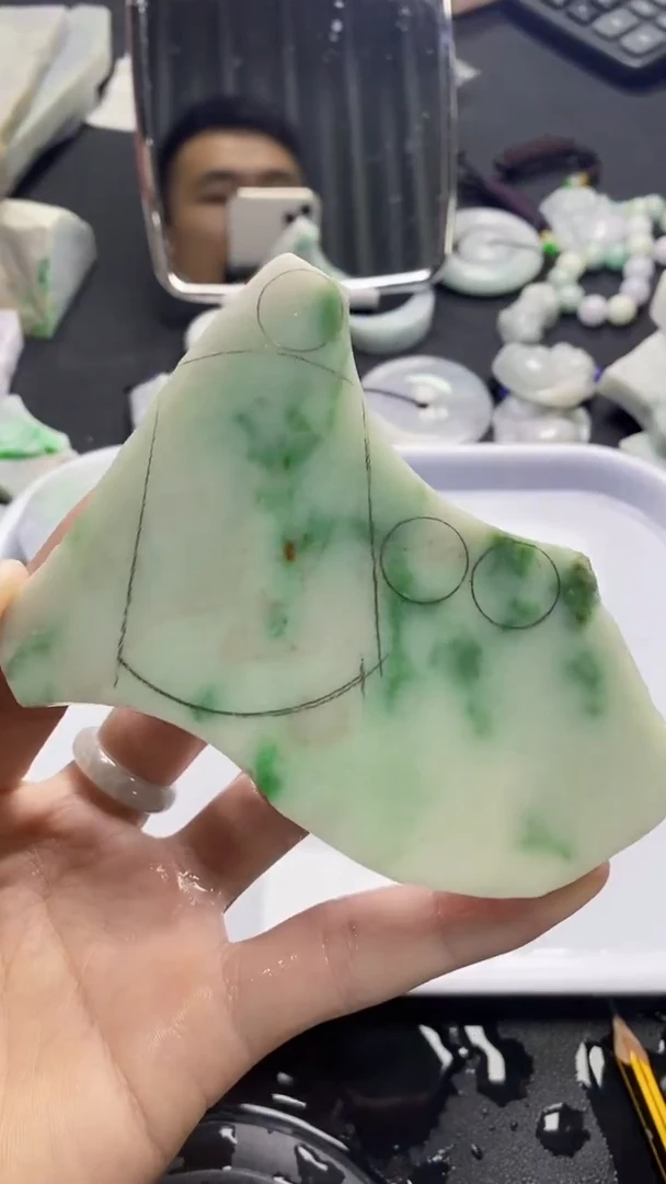 裸石翡翠天然缅甸A货【海】020